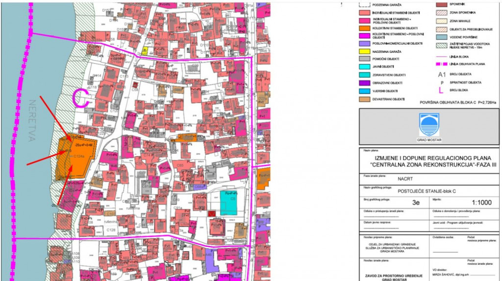 nacrt urbanističkog plana Carina